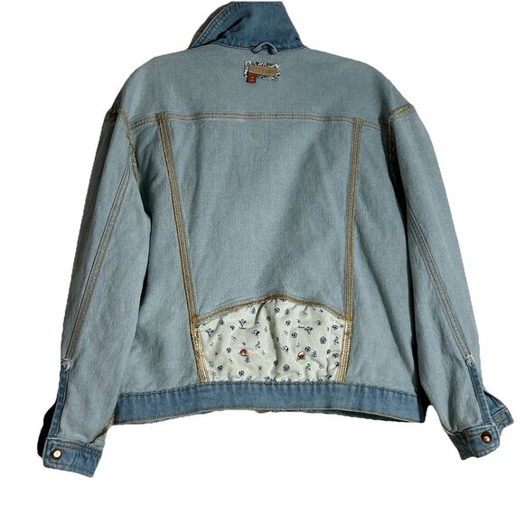 Anthropologie Pilcro Pleated Front Denim Jacket  Sz. XS Light Wash Back Buckle - Picture 16 of 16